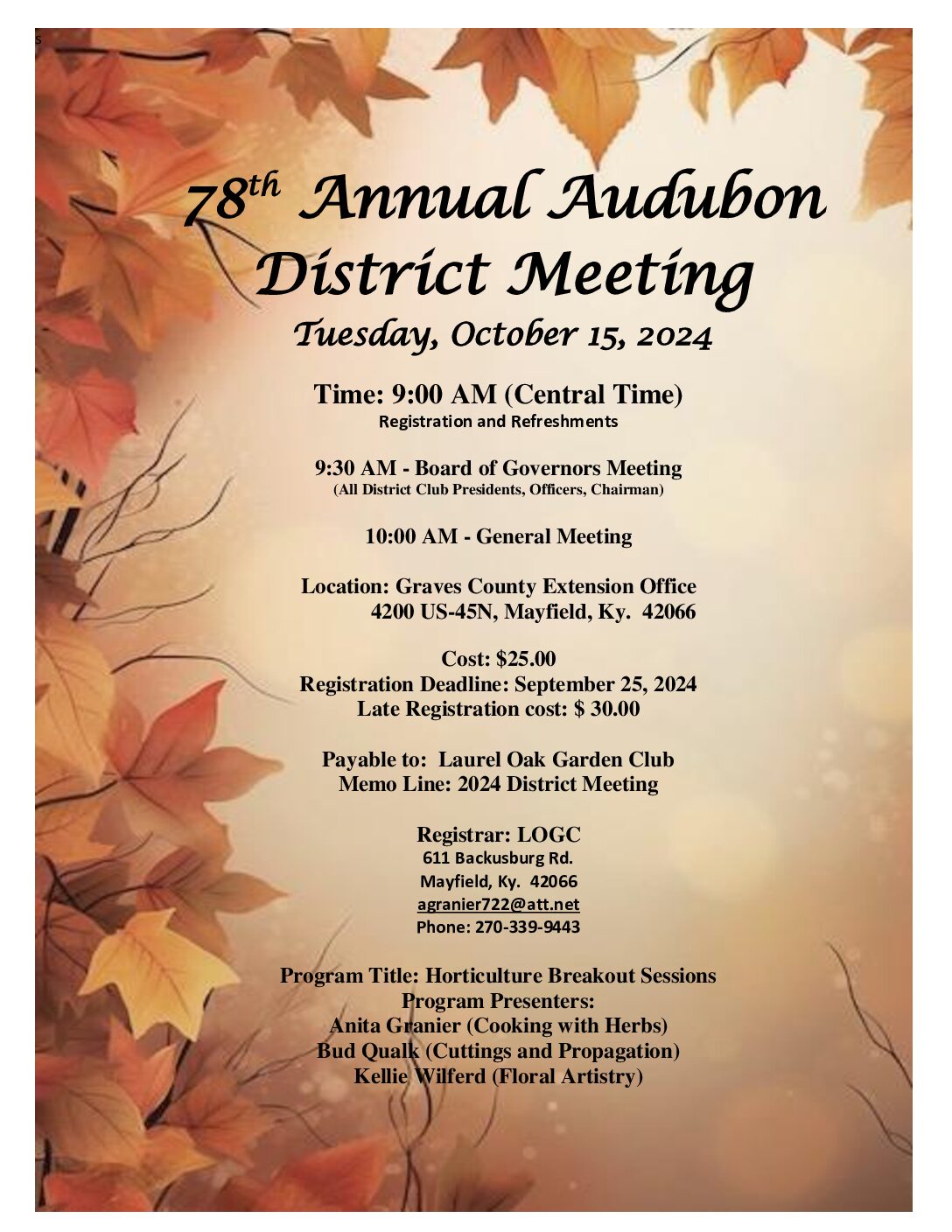 Audubon District Meeting